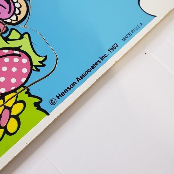 Vintage Playskool Baby Miss Piggy Wooden Board Puzzle Jim Henson Kids Learning - Picture 4 of 8